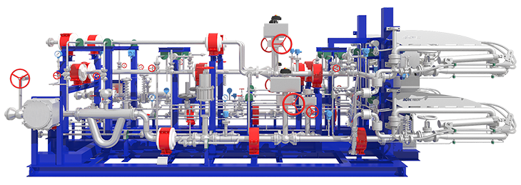 এলএনজি নীচে লোডিং মিটারিং স্কিড