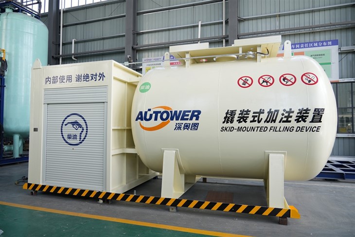 পেট্রোলের জন্য একক ডিস্পেন্সার মোবাইল ফিলিং স্টেশন