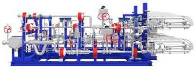 এলএনজি নীচে লোডিং মিটারিং স্কিড